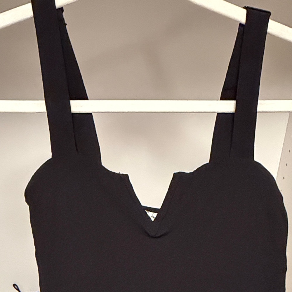 Free People Black Bodysuit